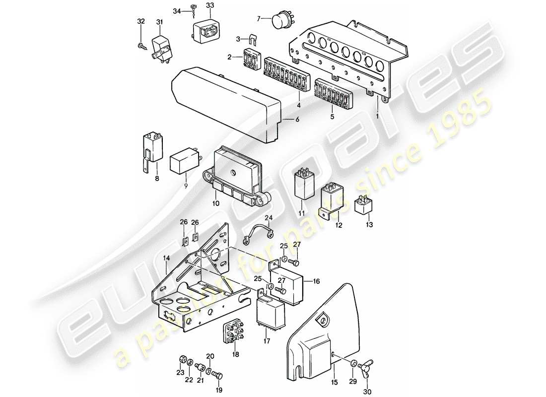 a part diagram from the porsche 911 parts catalogue