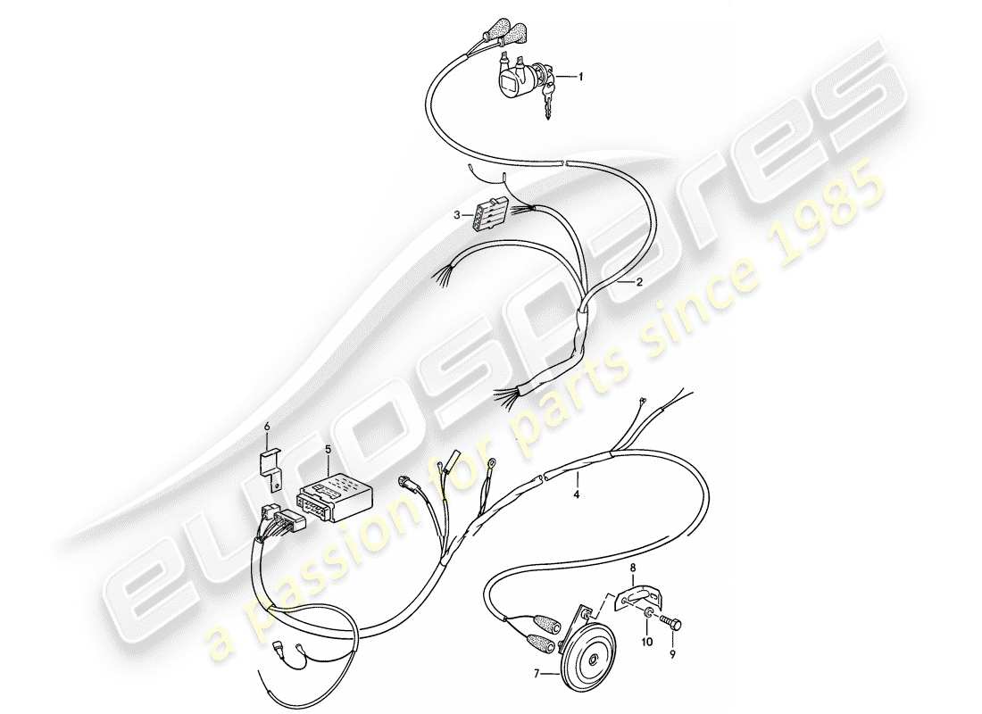 a part diagram from the porsche 911 (1985) parts catalogue