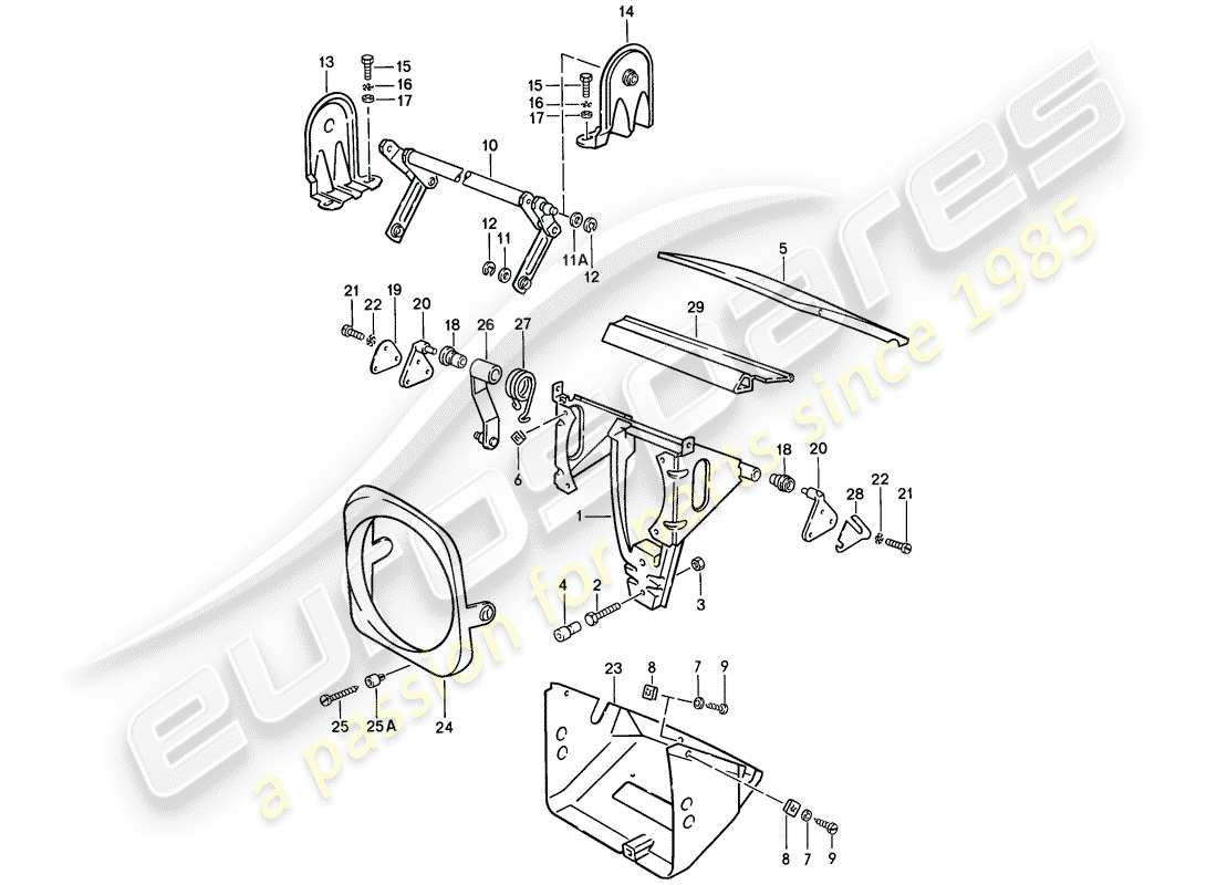 a part diagram from the porsche 944 parts catalogue