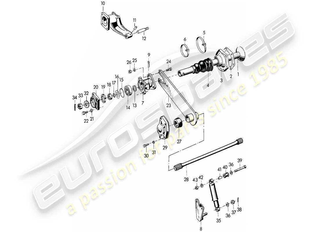 a part diagram from the porsche 356 parts catalogue