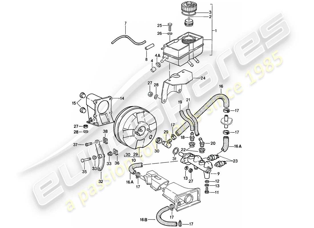 a part diagram from the porsche 911 parts catalogue