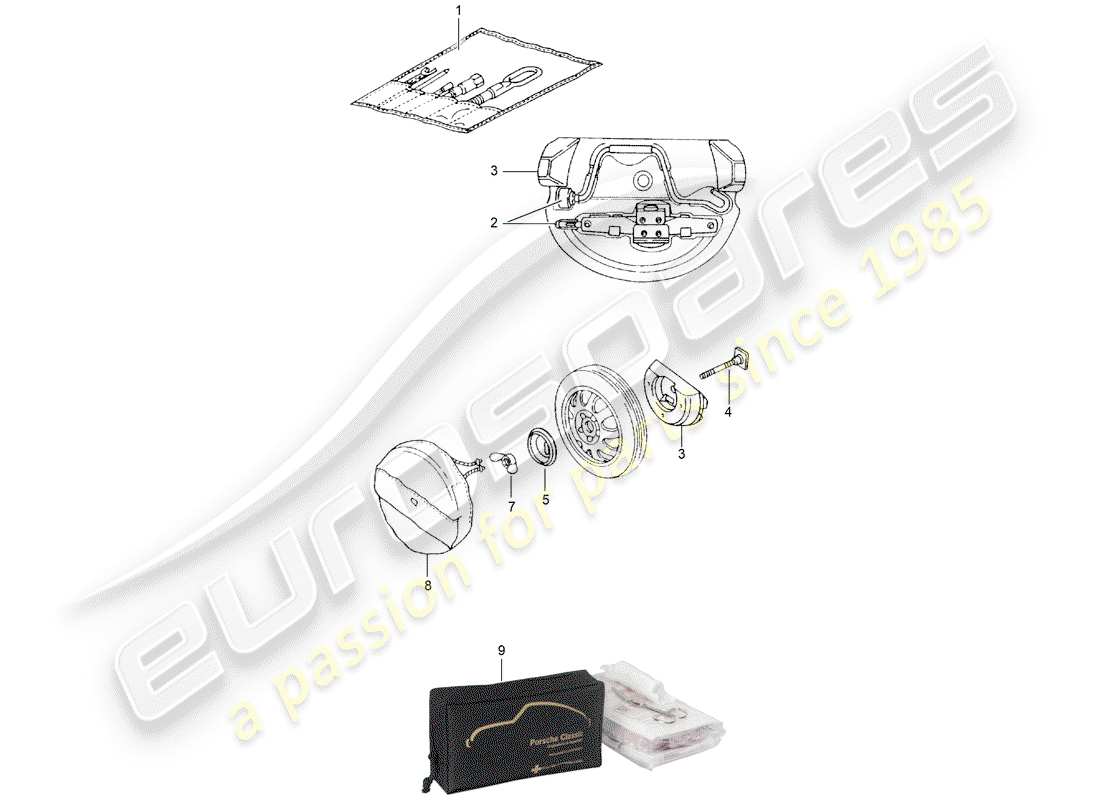 a part diagram from the porsche 996 parts catalogue