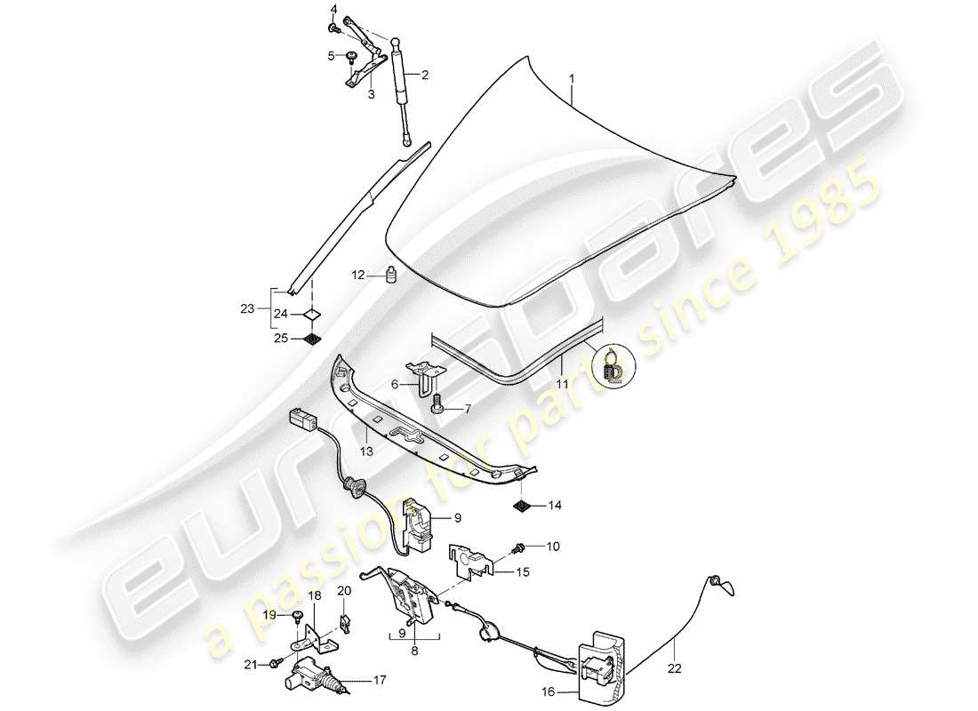 a part diagram from the porsche 997 parts catalogue