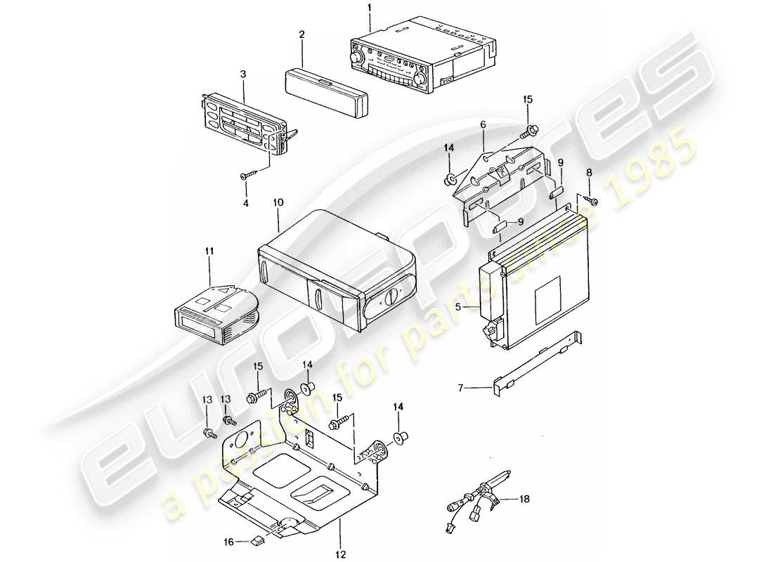 a part diagram from the porsche 996 parts catalogue