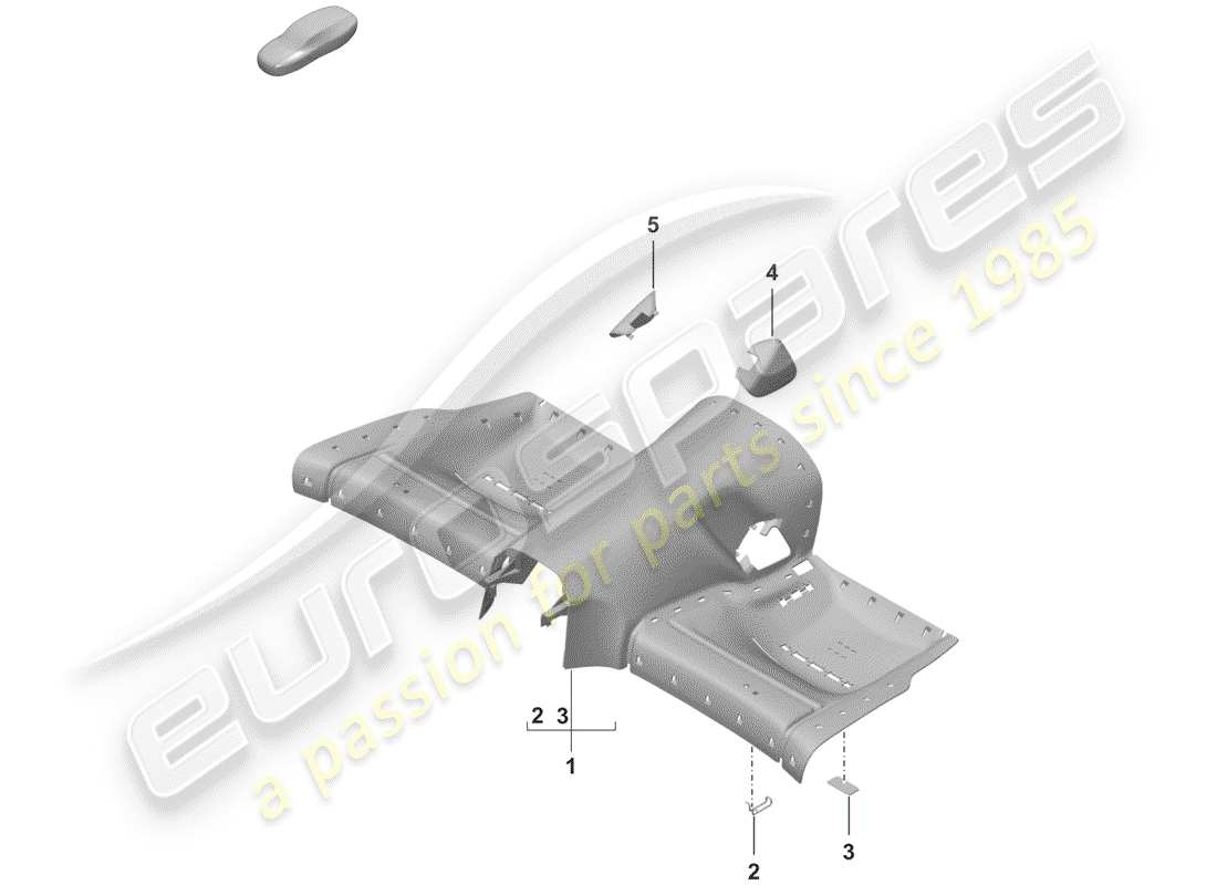 porsche 2020 seat frame part diagram