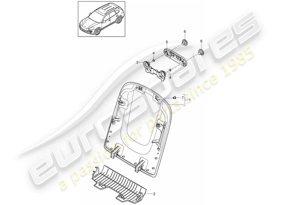 porsche cayenne e2 (2012) cover part diagram