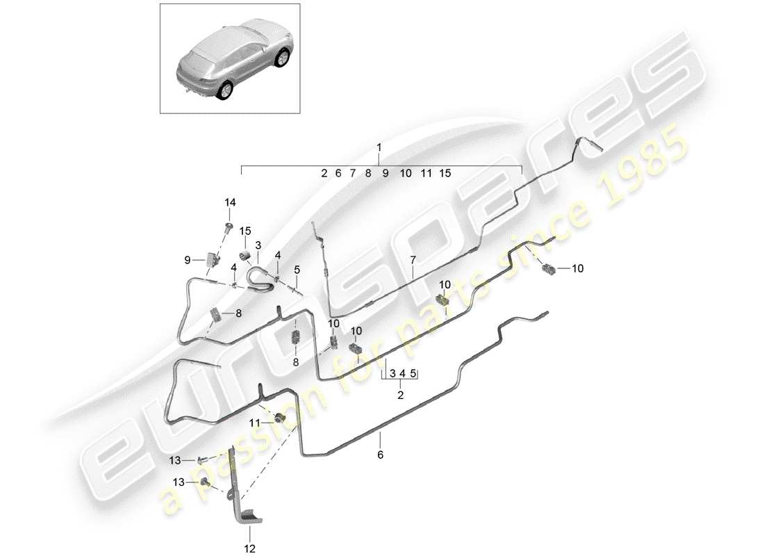 porsche macan (2018) fuel system part diagram