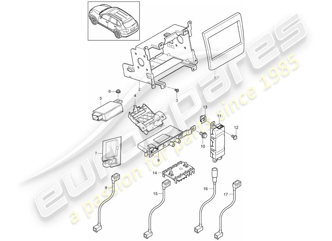 porsche cayenne e2 (2013) preparation part diagram