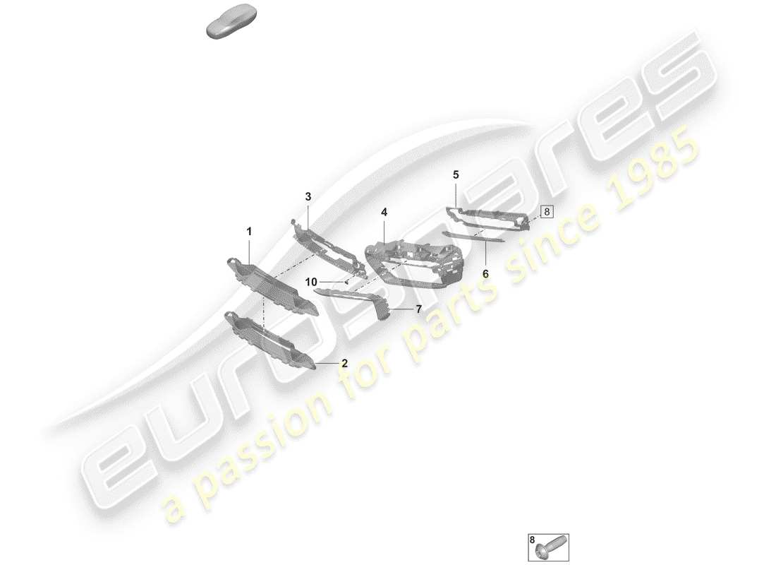 porsche 2020 air duct parts diagram