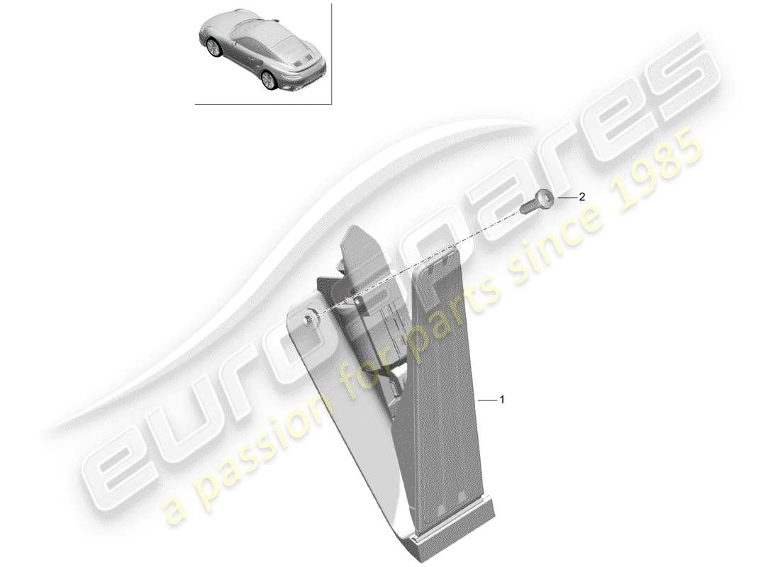 porsche 991 turbo (2017) brake and acc. pedal assembly parts diagram