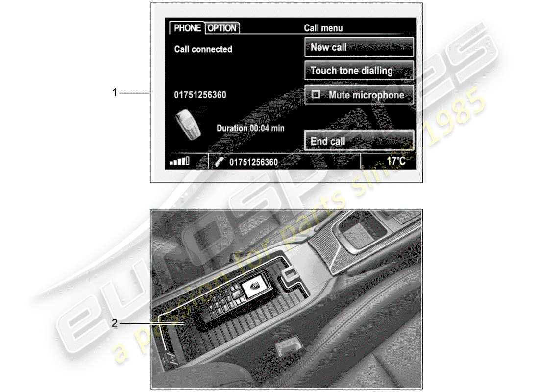 porsche tequipment 98x/99x (2016) installation kit part diagram