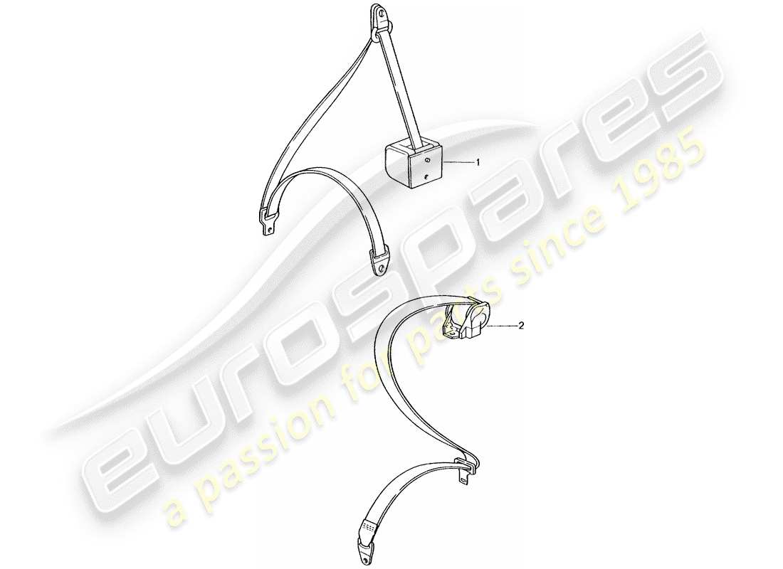 porsche tequipment catalogue (2003) seat belt part diagram