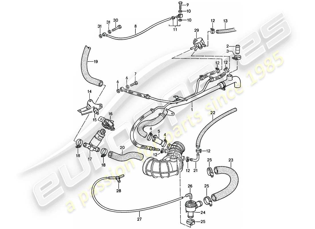 porsche 944 (1988) l-jetronic - 3 - d - mj 1988>> parts diagram