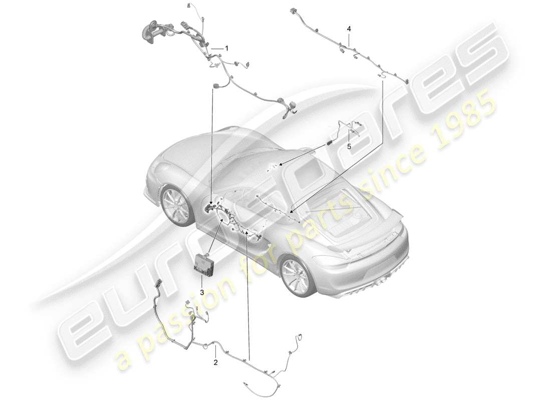 porsche 2016 wiring harnesses part diagram