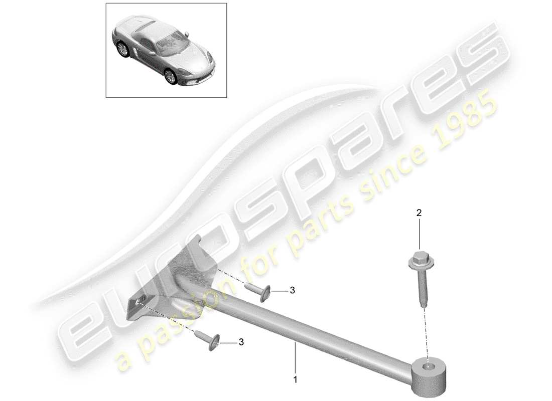 porsche 718 boxster (2017) dome strut part diagram