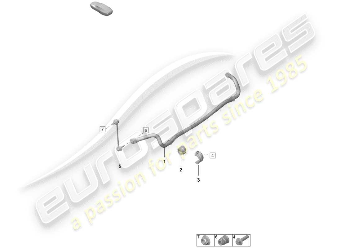 porsche 2019 stabilizer part diagram