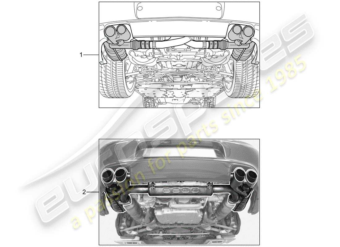 porsche tequipment catalogue (2003) exhaust system part diagram