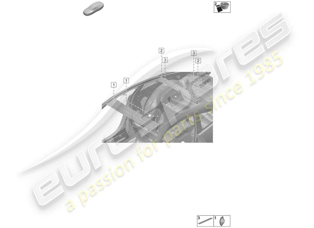 porsche 992 (2020) plugs for body part diagram