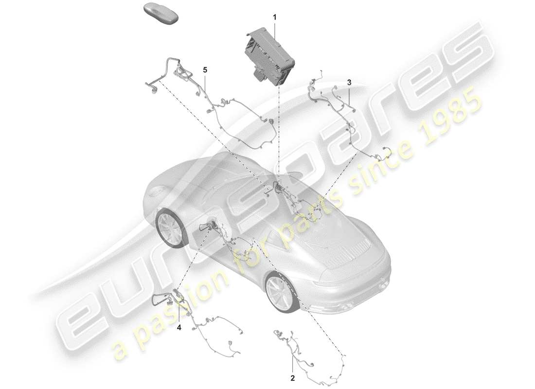 porsche 992 (2020) doors part diagram