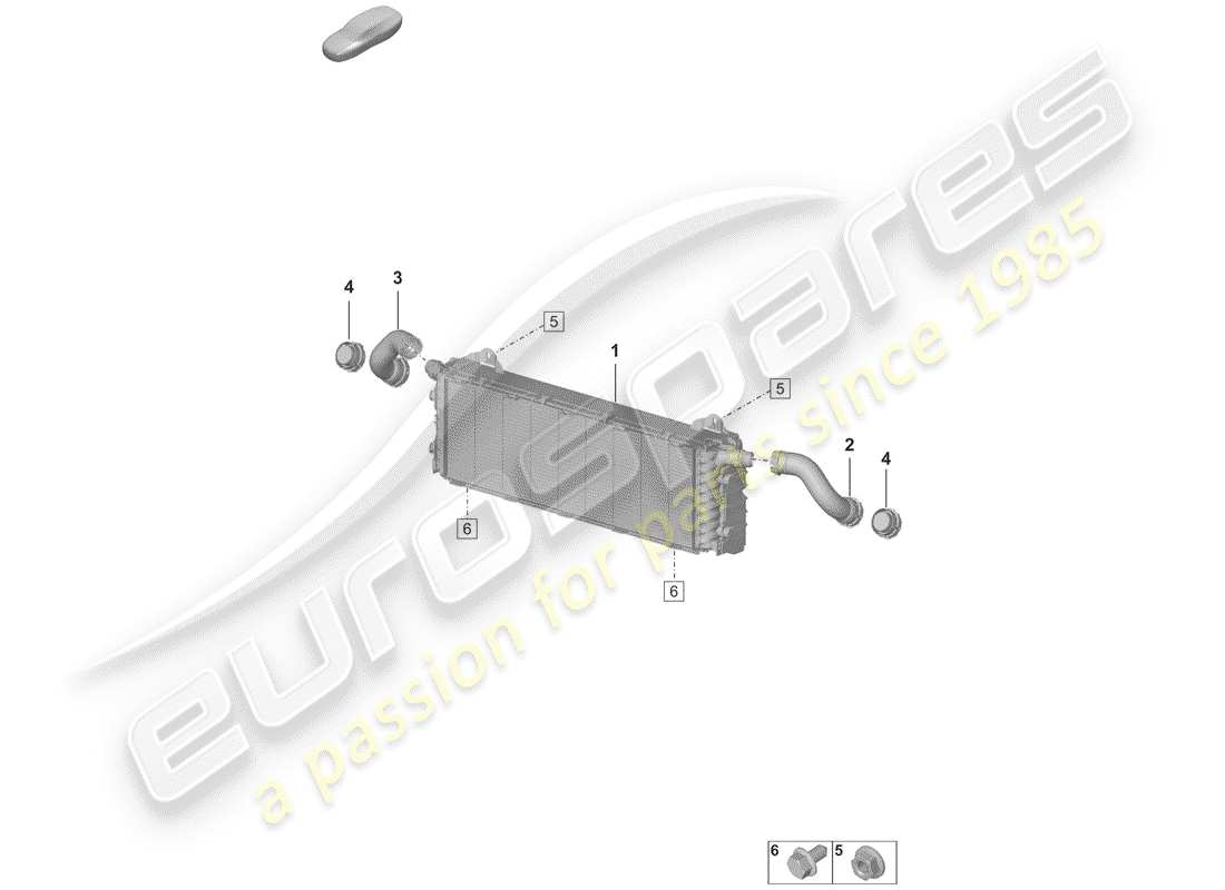 porsche 2020 radiator parts diagram