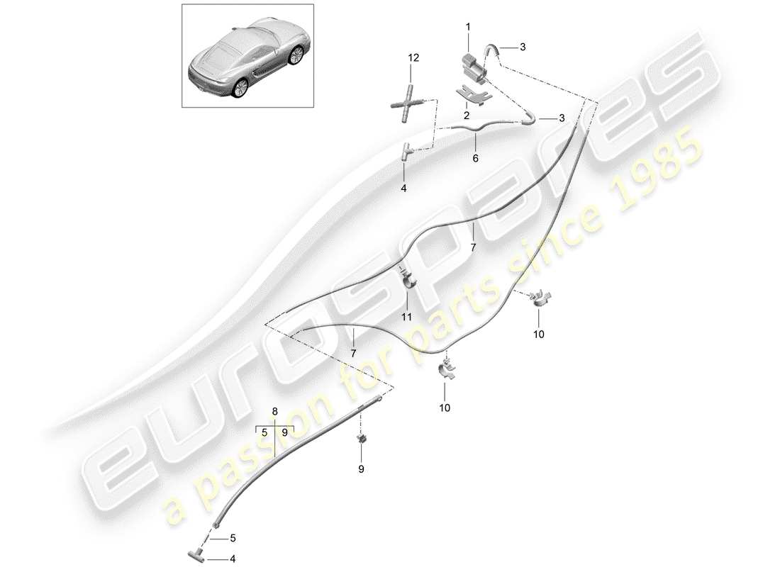 porsche cayman 981 (2014) exhaust system parts diagram