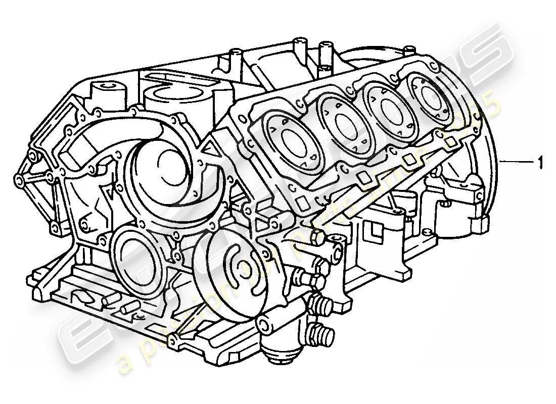 porsche replacement catalogue (1975) crankcase part diagram