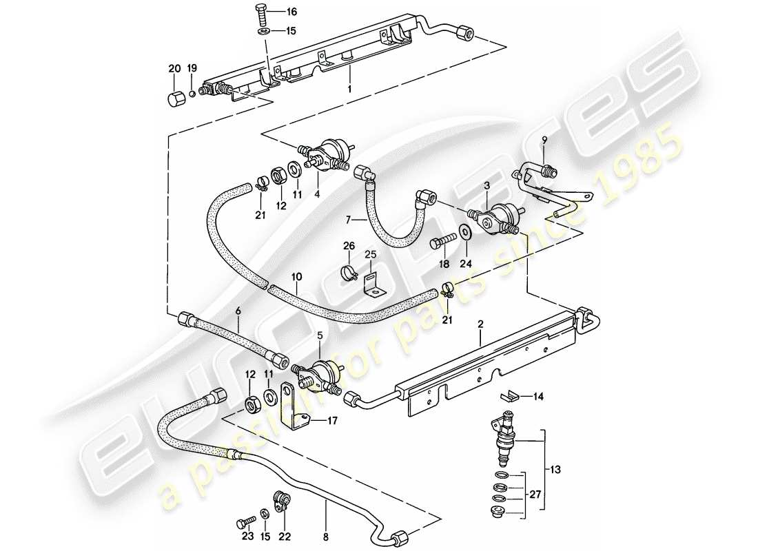 porsche 928 (1985) lh-jetronic - 3 - d - mj 1985>> parts diagram