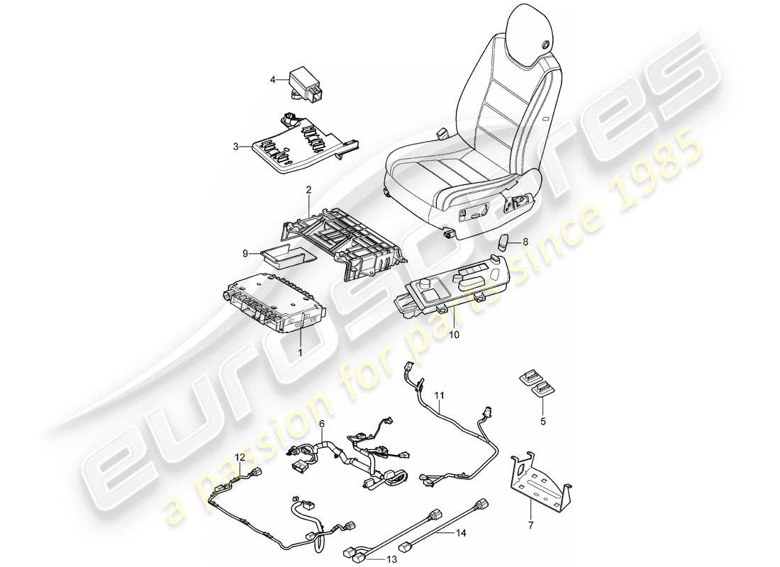 porsche cayenne (2008) switch part diagram