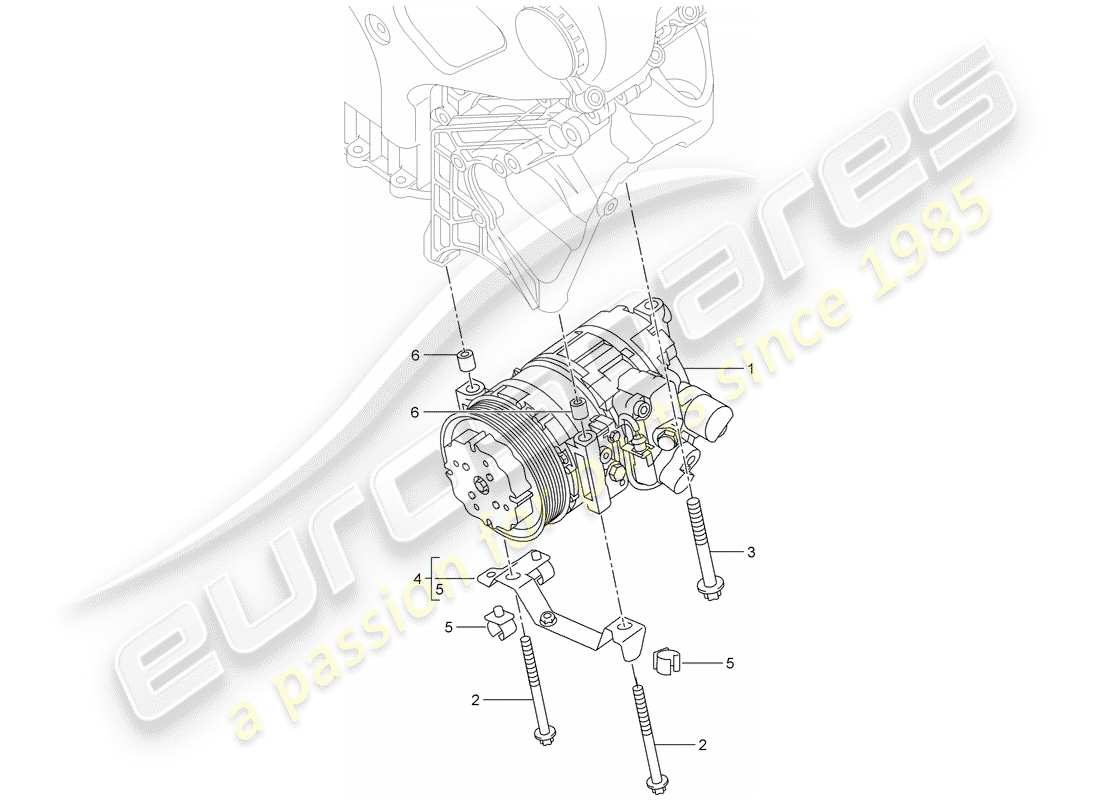 porsche cayenne (2008) compressor part diagram