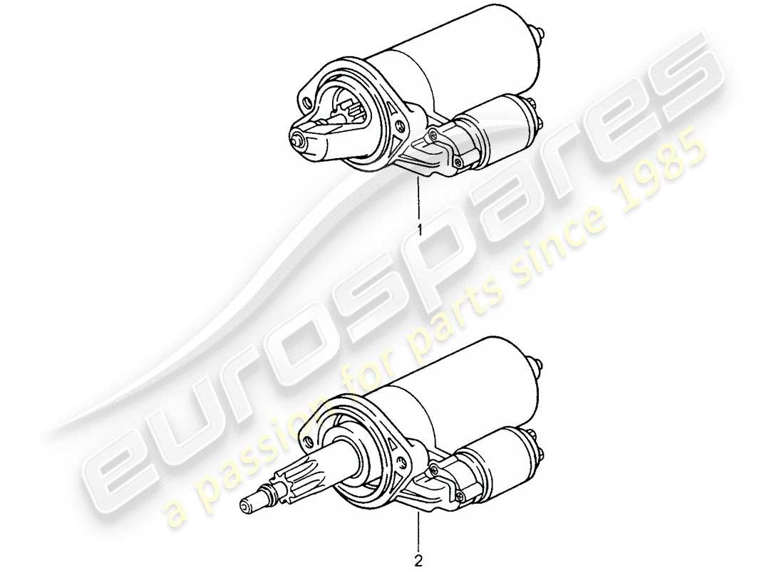 porsche replacement catalogue (2007) starter part diagram