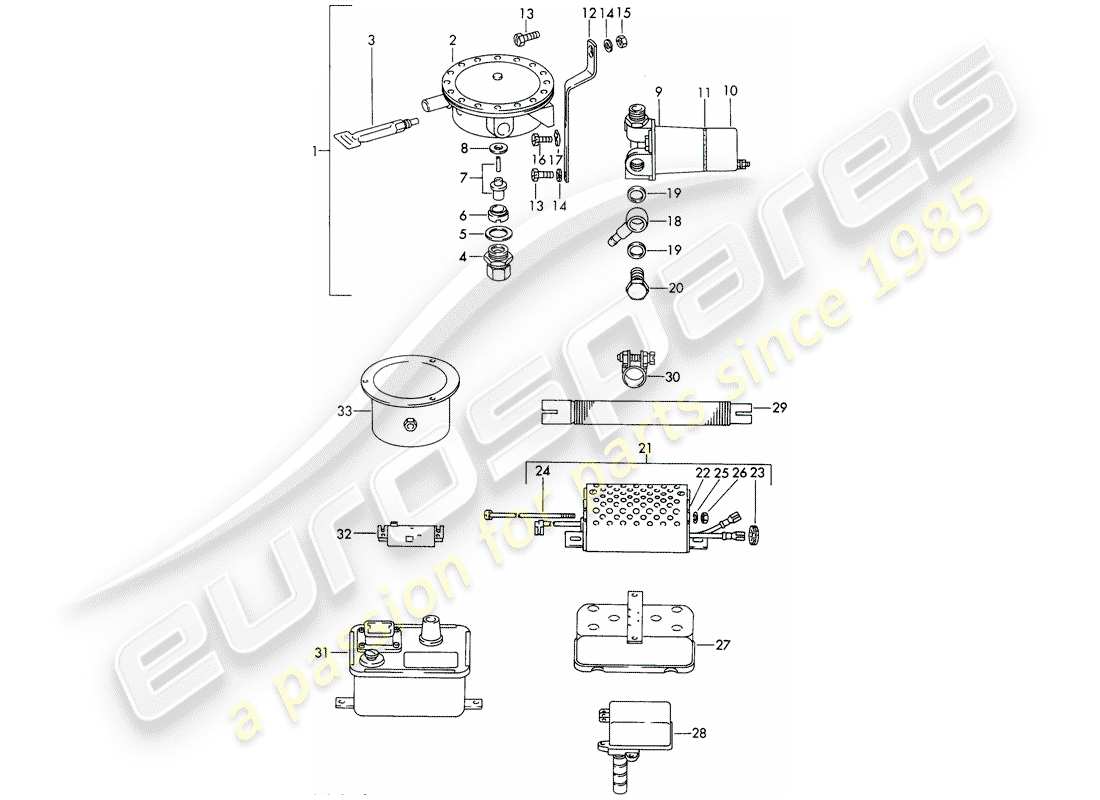 porsche 911/912 (1968) repair material parts diagram