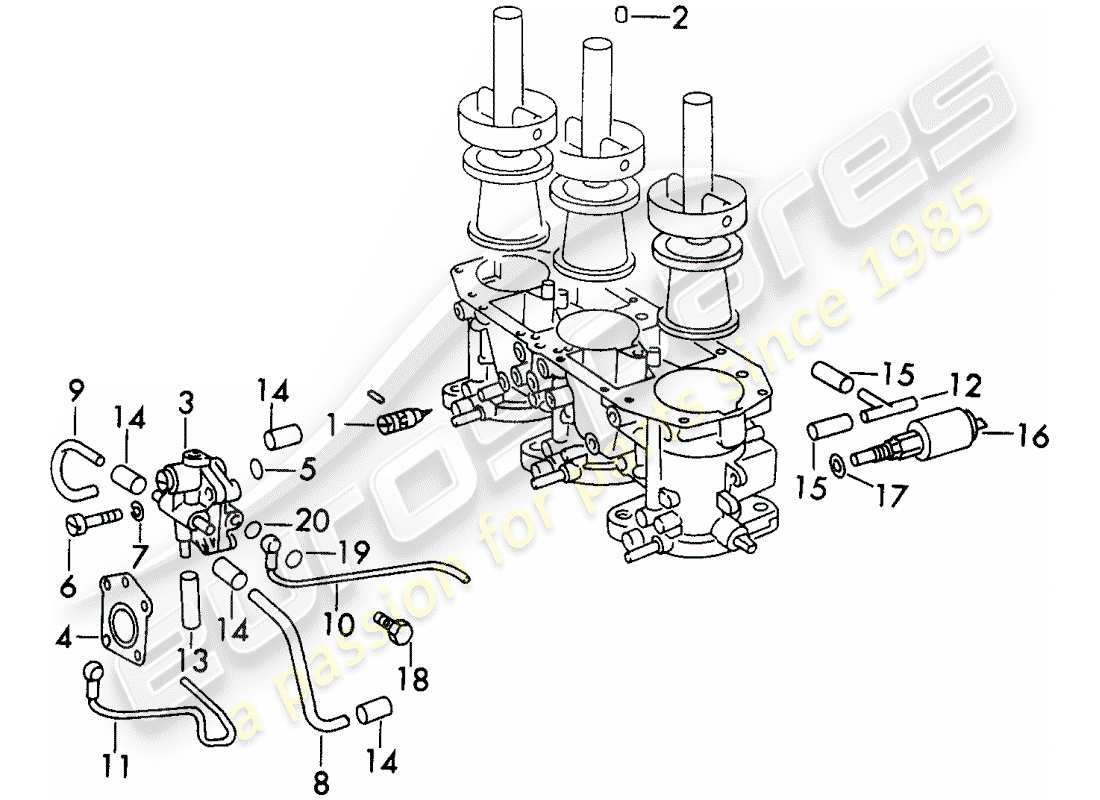 porsche 911 (1973) repair material - for - carburetor - - zenith - - 40 tin part diagram