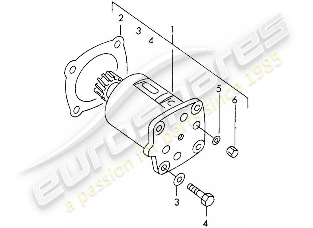 porsche 356/356a (1958) oil pump part diagram