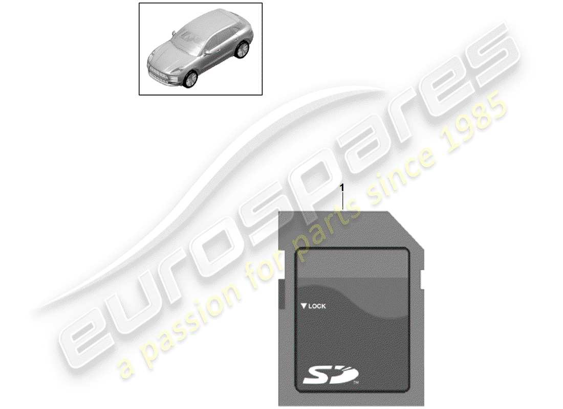 porsche macan (2020) sd memory card for updating part diagram