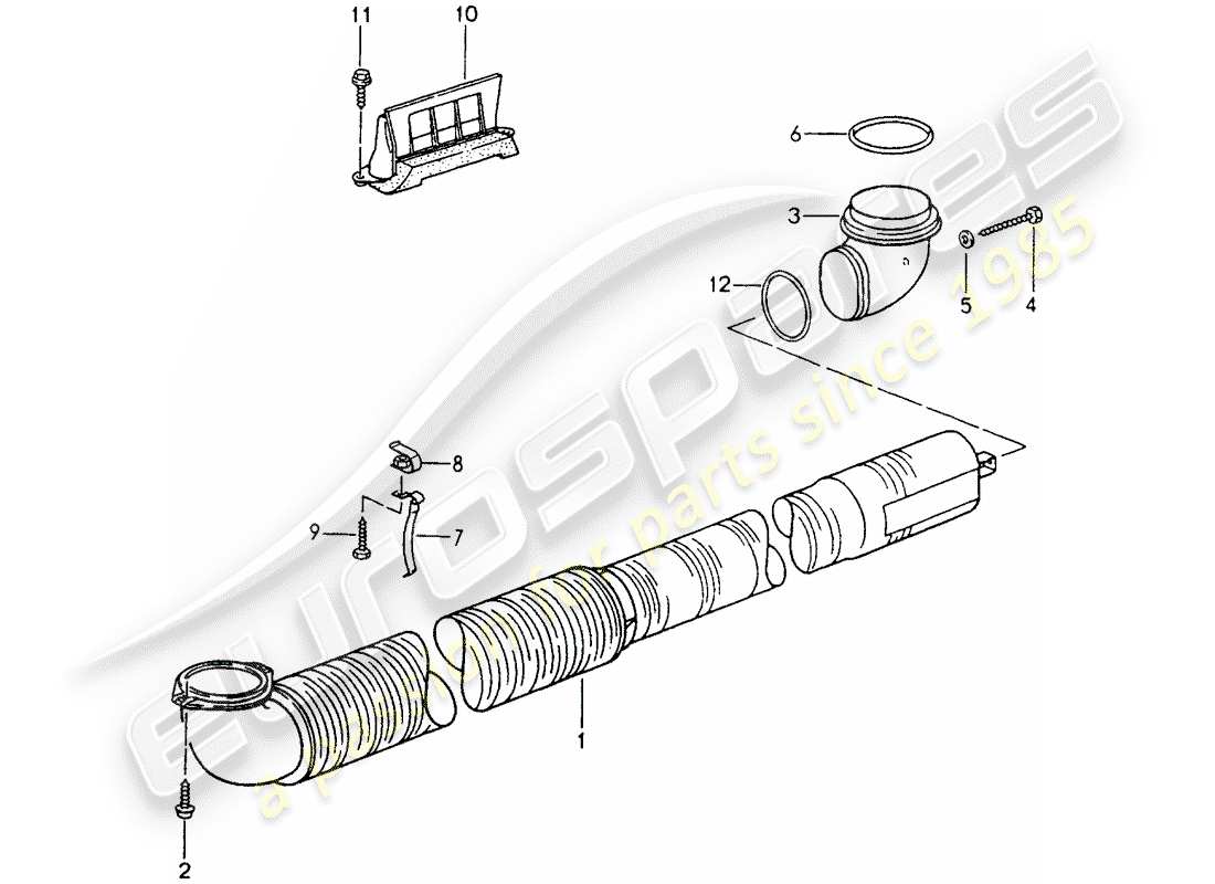 porsche 964 (1993) ventilation - heating system 2 part diagram