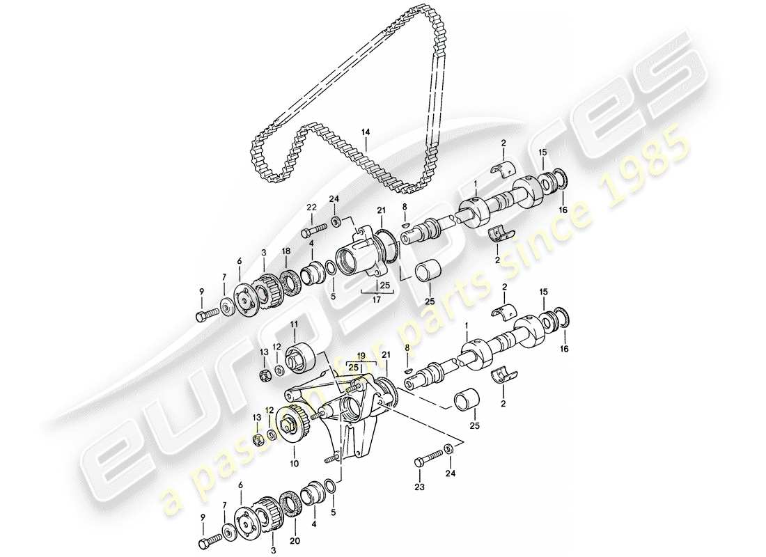 porsche 944 (1988) driving mechanism - shaft parts diagram