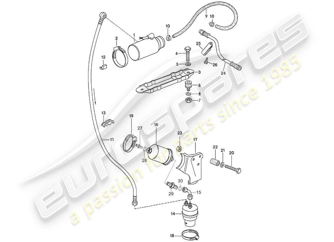 porsche 911 (1977) fuel system - d - mj 1975>> part diagram