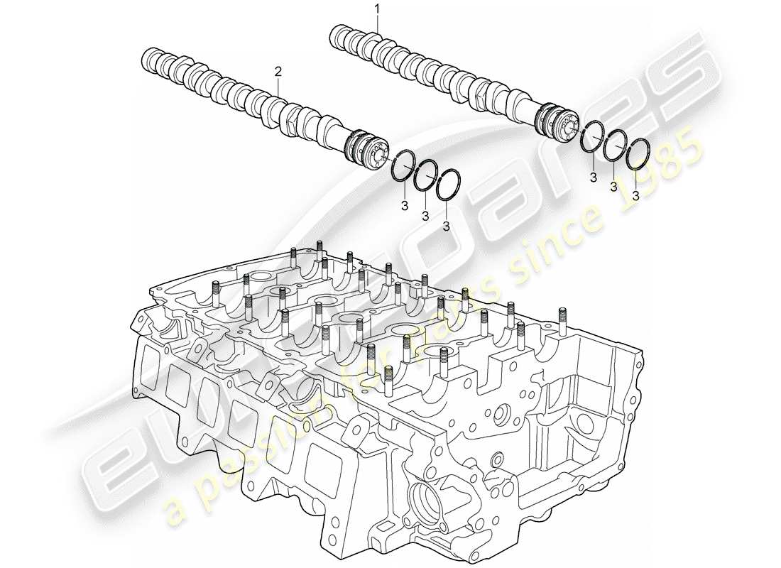 porsche cayenne (2009) camshaft part diagram