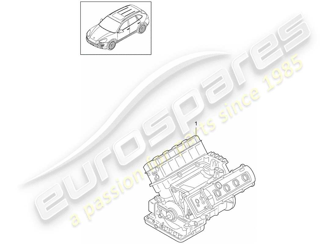 porsche cayenne e2 (2013) long block part diagram