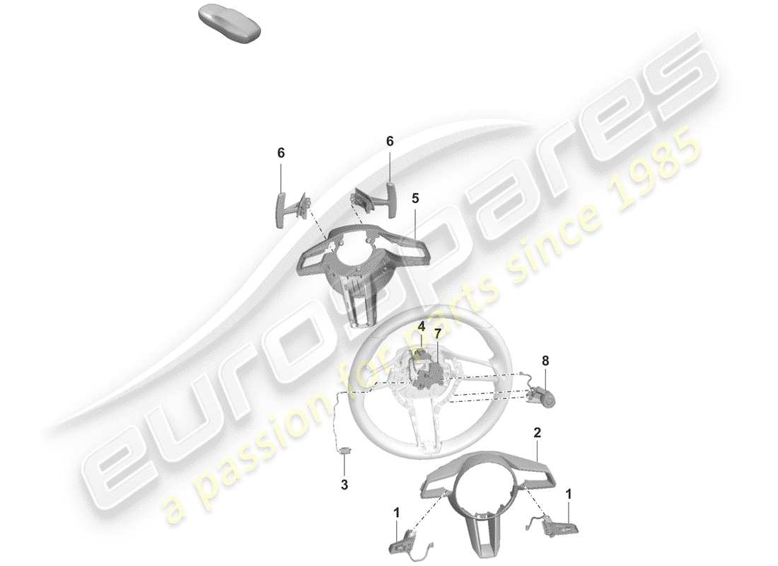 porsche 992 (2020) accessories part diagram