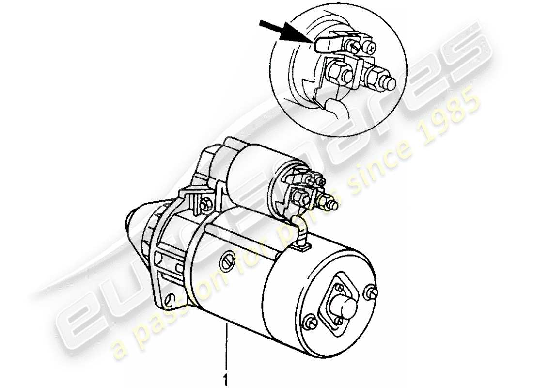 porsche replacement catalogue (1995) starter parts diagram