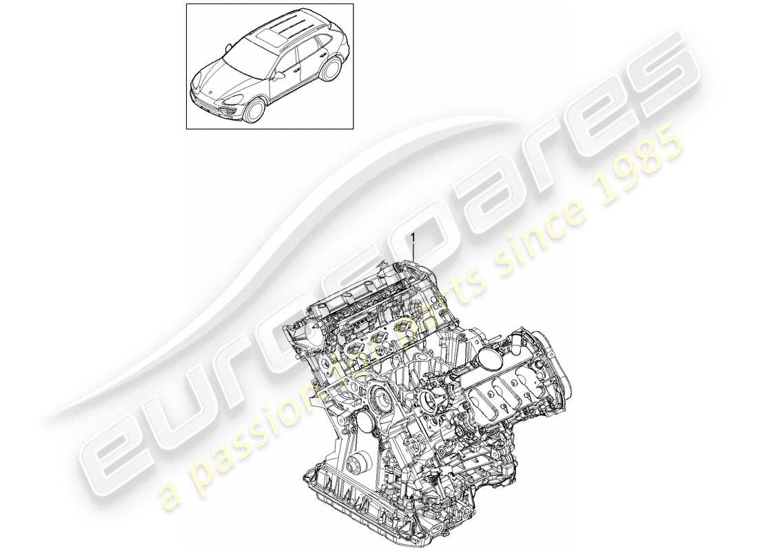 porsche cayenne e2 (2013) long block part diagram