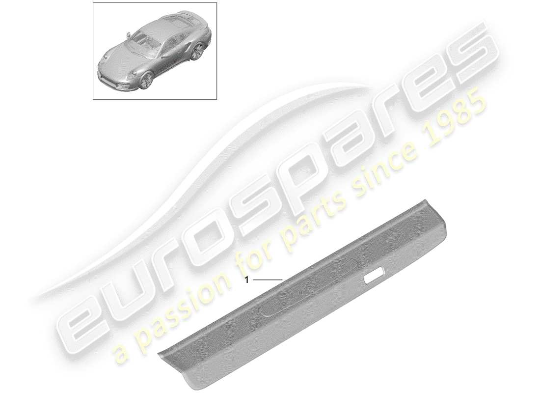 porsche 991 t/gt2rs scuff plate - sill panel part diagram