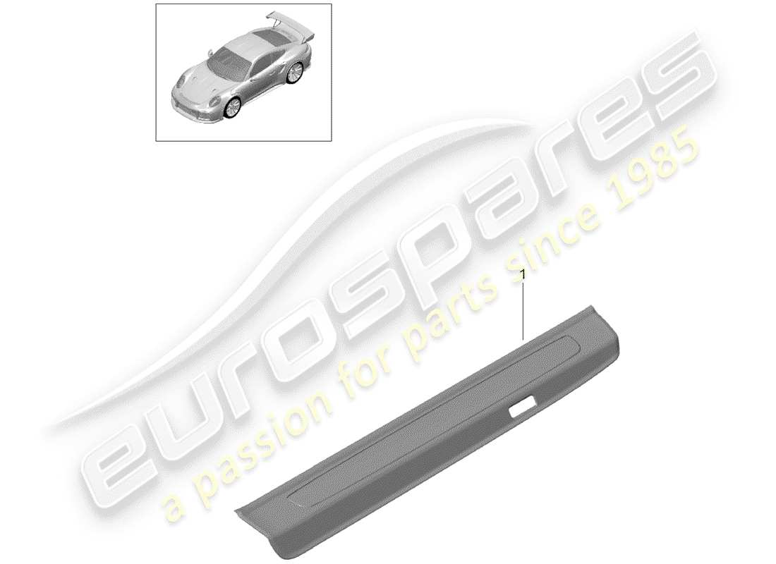 porsche 991 turbo (2015) scuff plate - sill panel parts diagram