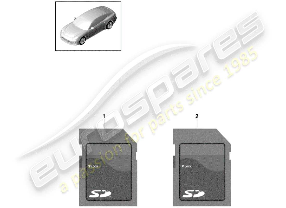 porsche cayenne e3 (2019) sd card part diagram