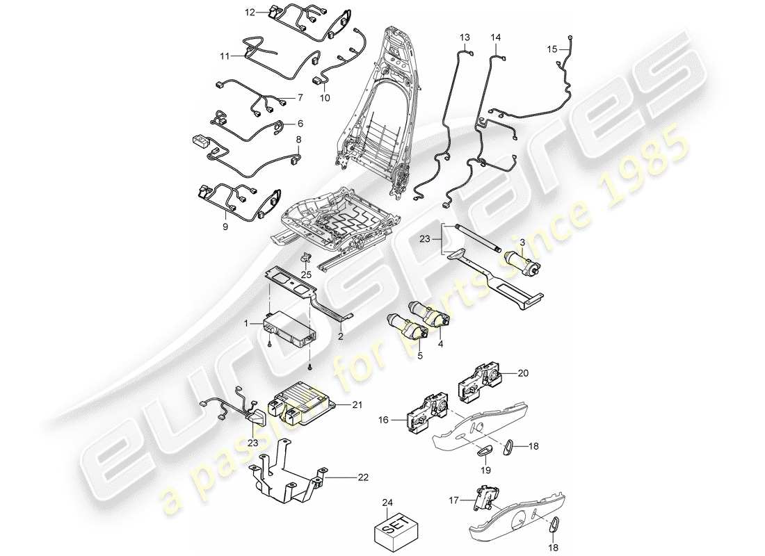 porsche boxster 987 (2009) wiring harnesses parts diagram