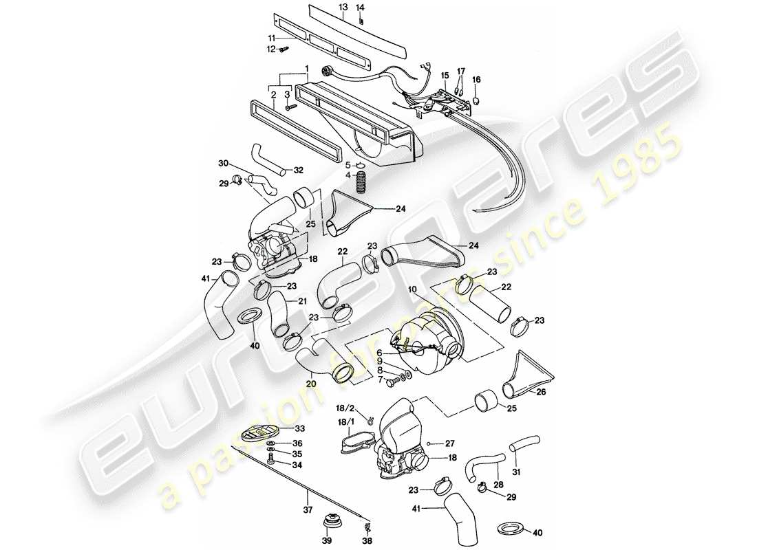 porsche 911 (1977) ventilation - heating system 2 - d - mj 1977>> part diagram