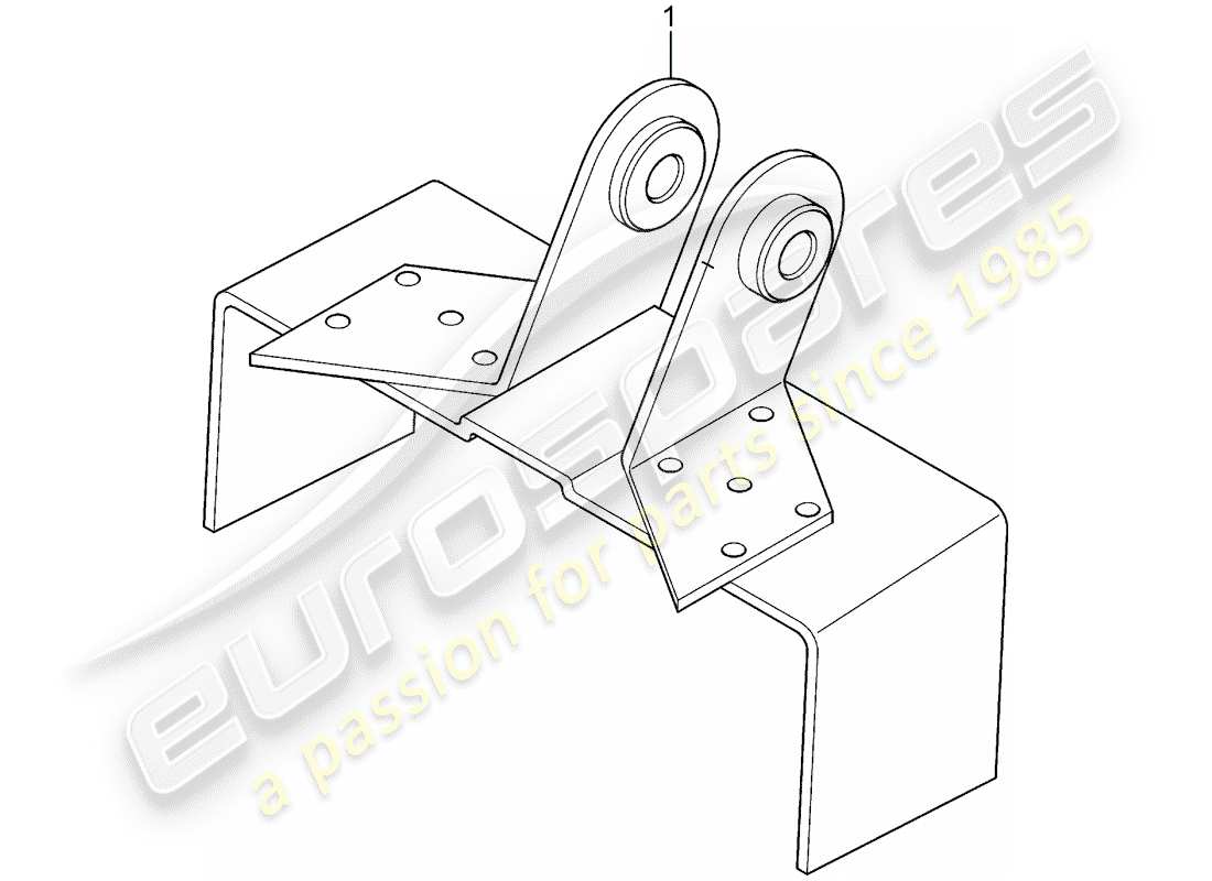 porsche 911 (1973) seat belt - installation kit - with: - automatic - for service installation part diagram