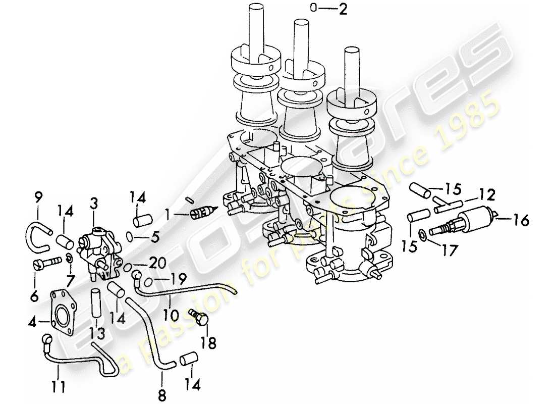 porsche 911 (1971) repair material - for - carburetor - - zenith - - 40 tin part diagram