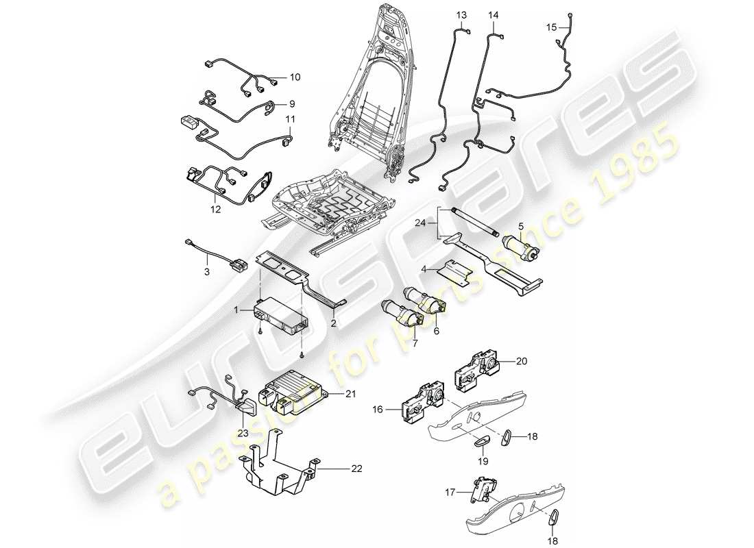 porsche 997 (2008) wiring harnesses part diagram